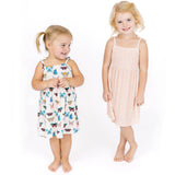 Wings of Paradise Butterflies Bamboo Sundress: Beige/Multi