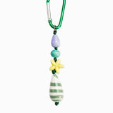 Green Ceramic Cord Carabiner Bag Charm Key Chain