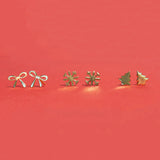 Alice - Brass Bow Post Earrings by Ink & Alloy