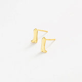 Alice - Brass Cowboy Boot Post Earrings by Ink & Alloy