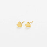 Alice - Brass Hearts Post Earrings by Ink & Alloy