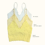 Lace Textured Bralette  Butter Cream