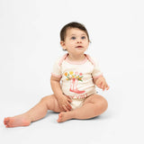 Hey Y'all Western Cotton Ringer Baby Onesie: White/Multi