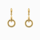 Horsebit Triple Drop Earrings: Gold