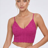 Lace Textured Bralette  Butter Cream