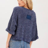 Fall Lightweight Cropped Sweater: Oatmeal / L