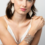 Silver & Rose Gold Luxe Diamond Earrings