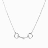 Western Double Linked Horsebit Necklace: Gold