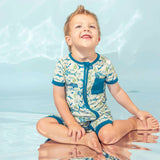 Bamboo Shortie Romper Pajama - Shark Friends - Emerson