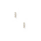 Screwback Stud Earrings - Tally - Silver