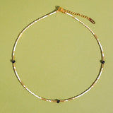 18K Handmade  Bohemian Beaded Stack Necklaces: Sapphira-Turquoise