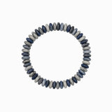 Autumn Wide Disc Marble Beaded Stretch Bracelets: Pink