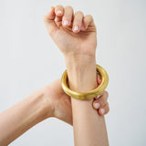 Cora Single Bangle Matte Brass