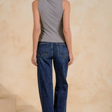 Twist Front Knit Sleeveless Top - Grey