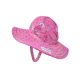 UPF 50+ Summer Splash Swim Hat -F Shiny Pink Scales