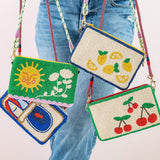Leila Lemons Seed Bead Clutch With Strap