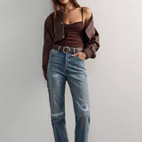 Hard Launch Corset Bodysuit Mochaccino