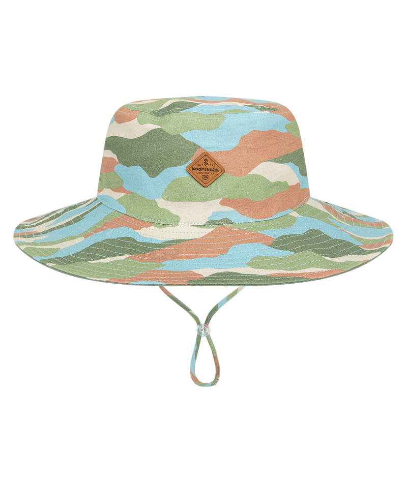 Boys Wide Brim Bucket Hat - Finke Camo