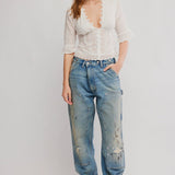 Salone Eyelet Top by Free People - Clean Ivory