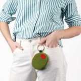 Mary Olive Beaded Coin Purse Green + Red