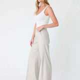 Tallulah Wide Leg Pants - Pampas Beige
