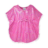 UPF 50+ Kaia Beach Swim Cover-Up Shiny Pink Scales