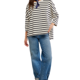 2 Sense Long Sleeve T‑Shirt by Free People - Ivory Combo