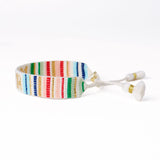 Gabby "mama" adjustable beaded bracelet rainbow