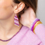 Chelsea 18-Strand Luxe Beaded Bracelet Set Purple