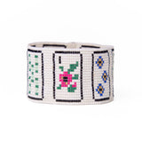 Brooklyn Mahjong Print Beaded Stretch Bracelet Multi