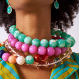 Iris Large Resin Bead Necklace Multi