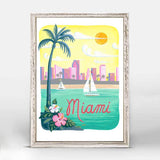 City Pride - Miami 5x7 Rustic Mini Wall Art