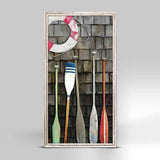 Coastal Oars - Mini Framed 5x10 Canvas