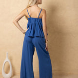 Cotton Baby Doll Tank Top - Deep Blue