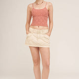 Floral Textured Lace Cami Raisin