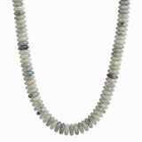 Neutral Color Wide Marble Beaded Necklace: Pink Multi