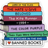 Banned Books Die Cut Sticker