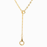 Horsebit Y-Drop Mariner Chain Necklace: Gold