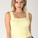 Striped Square Crop Top Marina