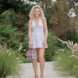 Halter Short Marilyn Dress w/ Tie Back - White