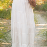 Textured Swiss Dot Tank w/ Corset Detail by Eesome - Off White