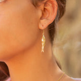 Sally Fish - Brass Dangle Earrings by Ink & Alloy
