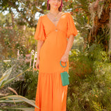 Sophie Maxi Dress  by Skemo - Orange