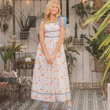 Tie Shoulder Maxi Dress - White Seaside Print