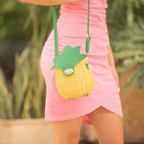 Straw Pineapple Shaped Bag