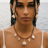 Beach Mode Golden Tides Charm Cord Necklace