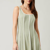 Sleeveless Smocked Halter Top: NATURAL / S-M-L (3-2-1)