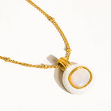 18k Gold Non-Tarnish Stackable Necklaces : Yellow Gold / Charlee-Gold