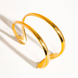 Zahara 18K Gold Non-Tarnish Double Strap Bracelet: Yellow Gold