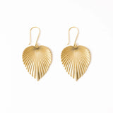 Fernanda -Brass Palmetto  Dangle Earrings by Ink & Alloy